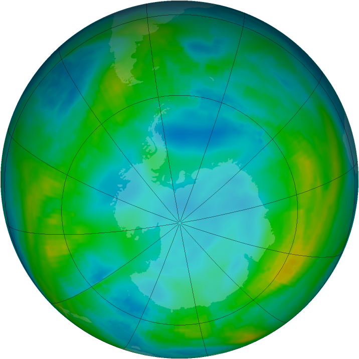 Antarctic ozone map for 18 May 1979